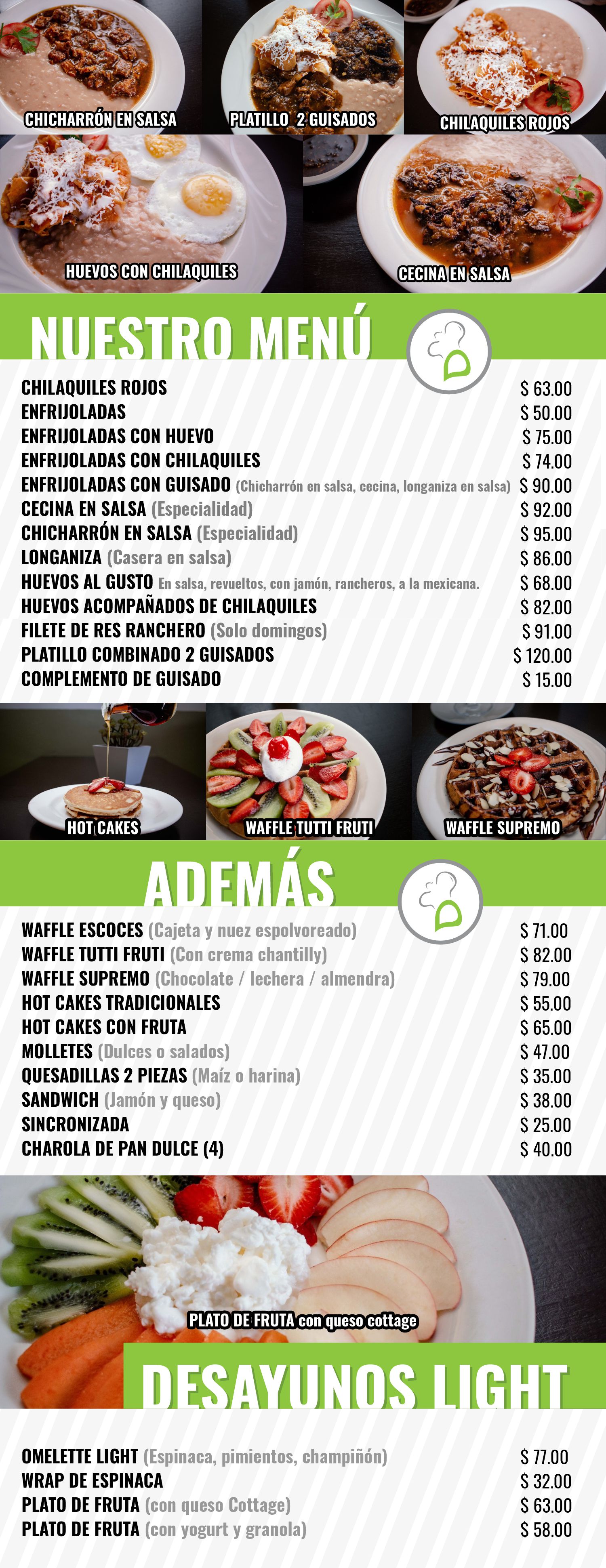 Menú Digital Desayuno Express 2025