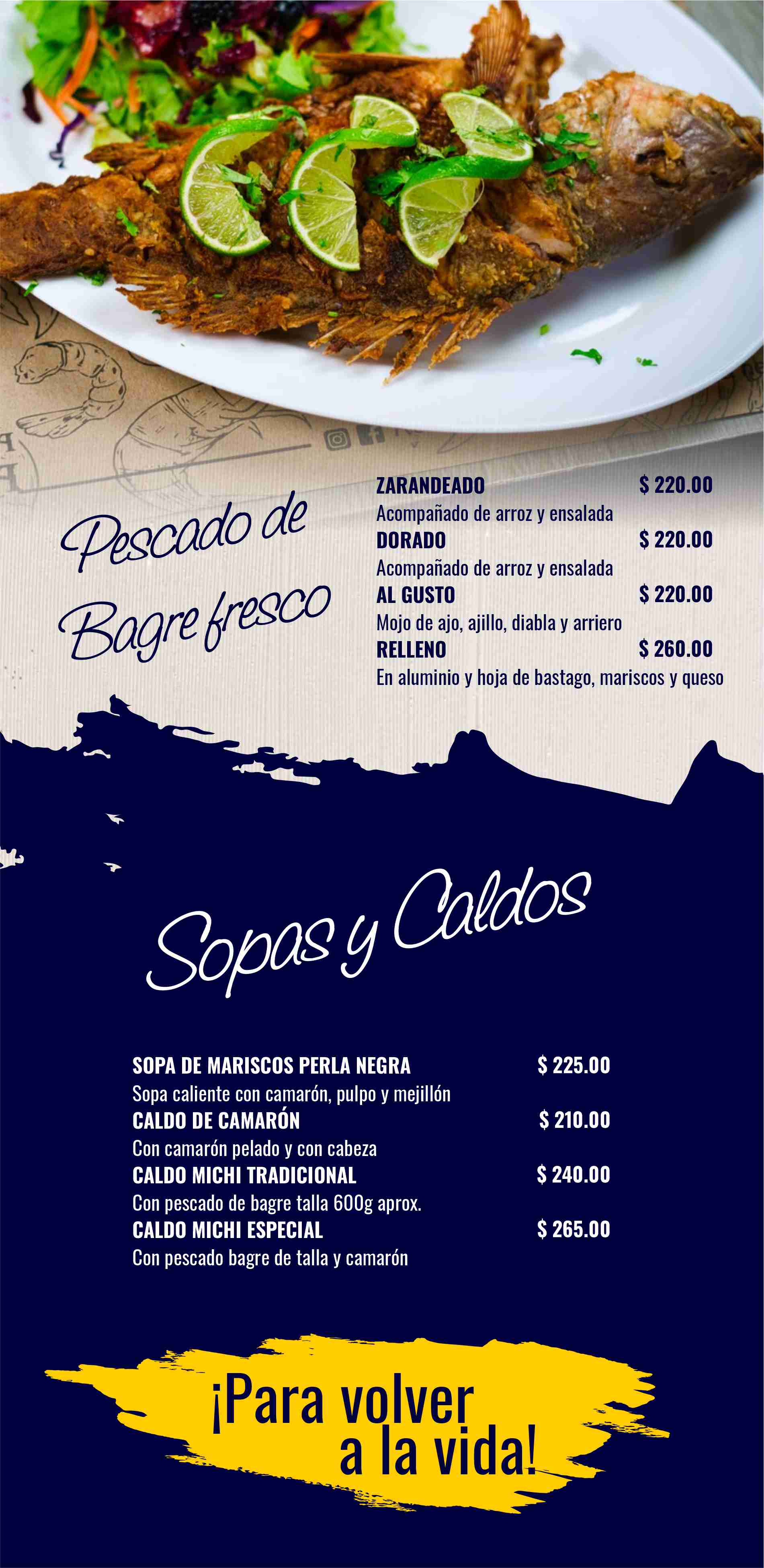 Menú digital El Perla Negra 2025