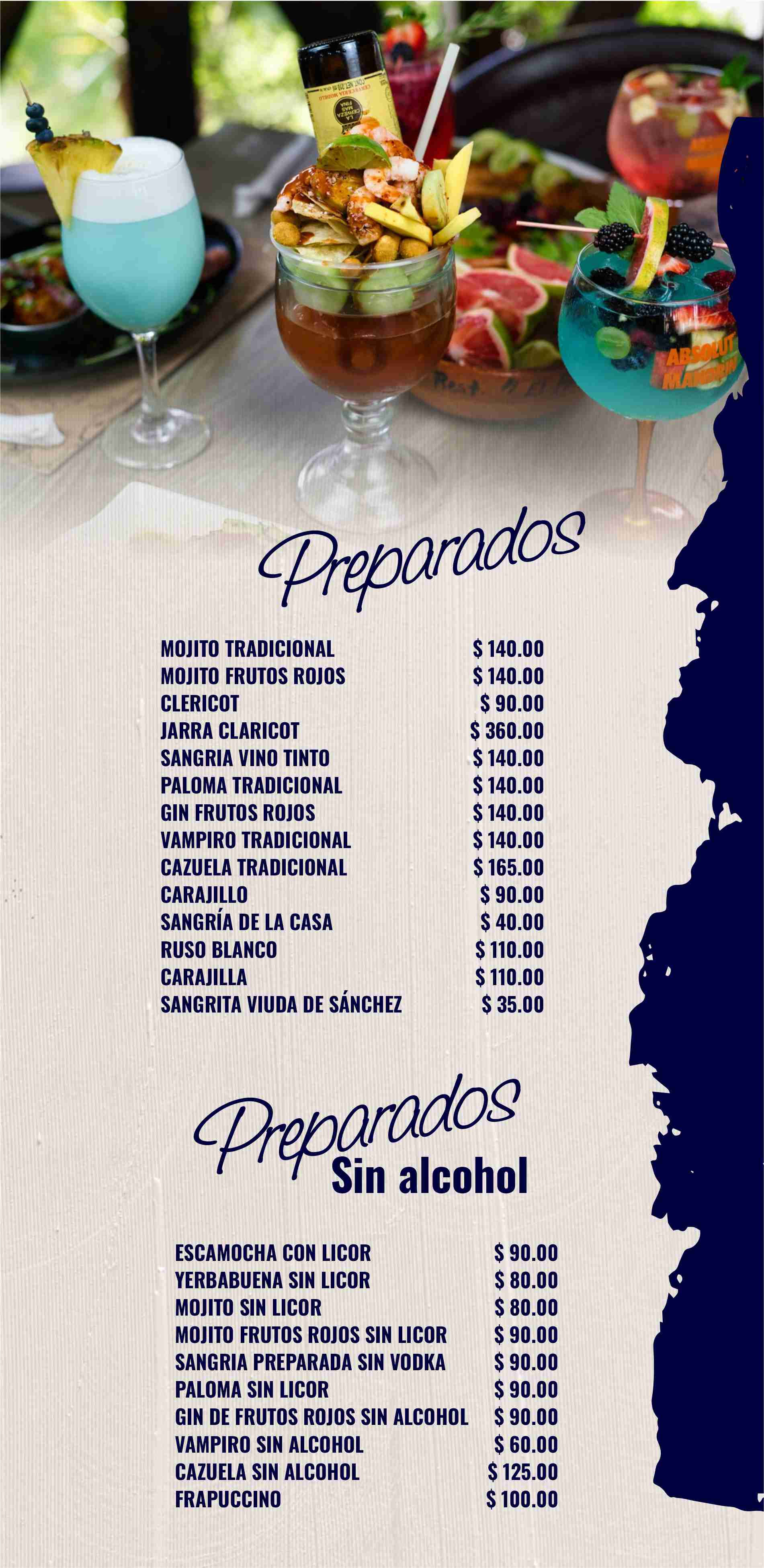 Menú digital El Perla Negra 2025