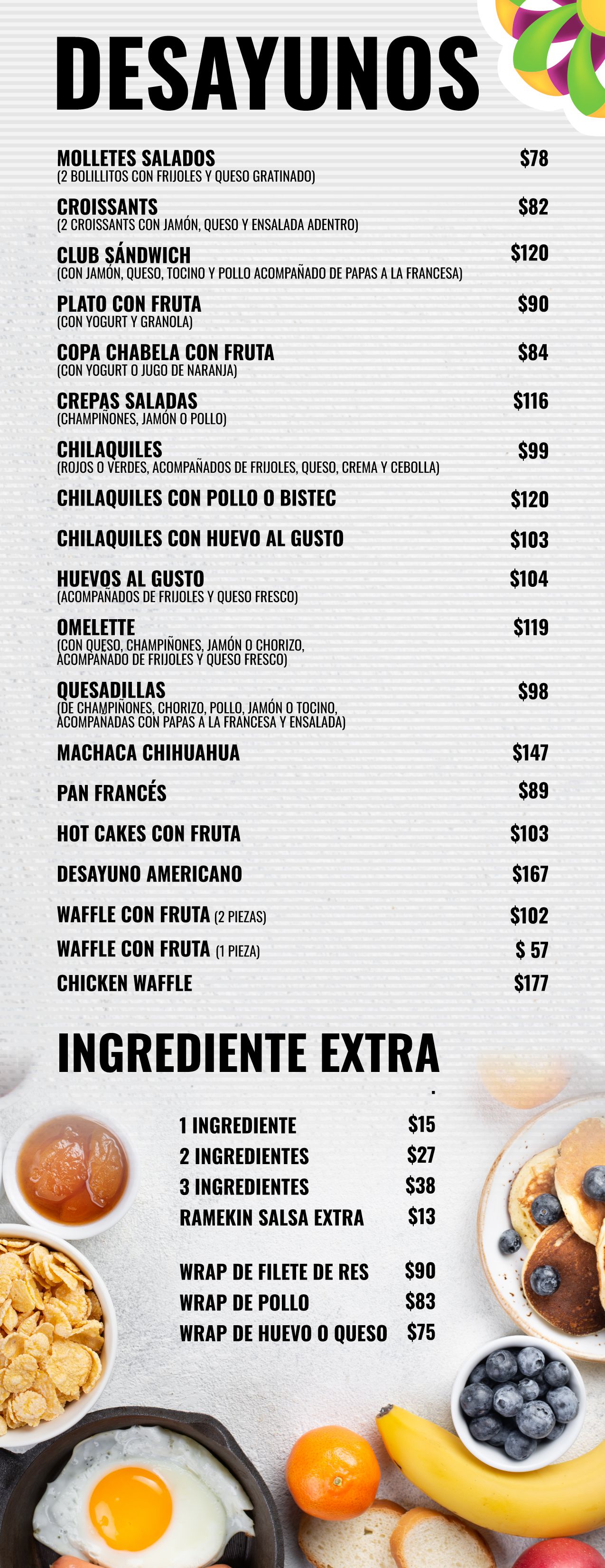 Las Flores Restaurante | Menú digital