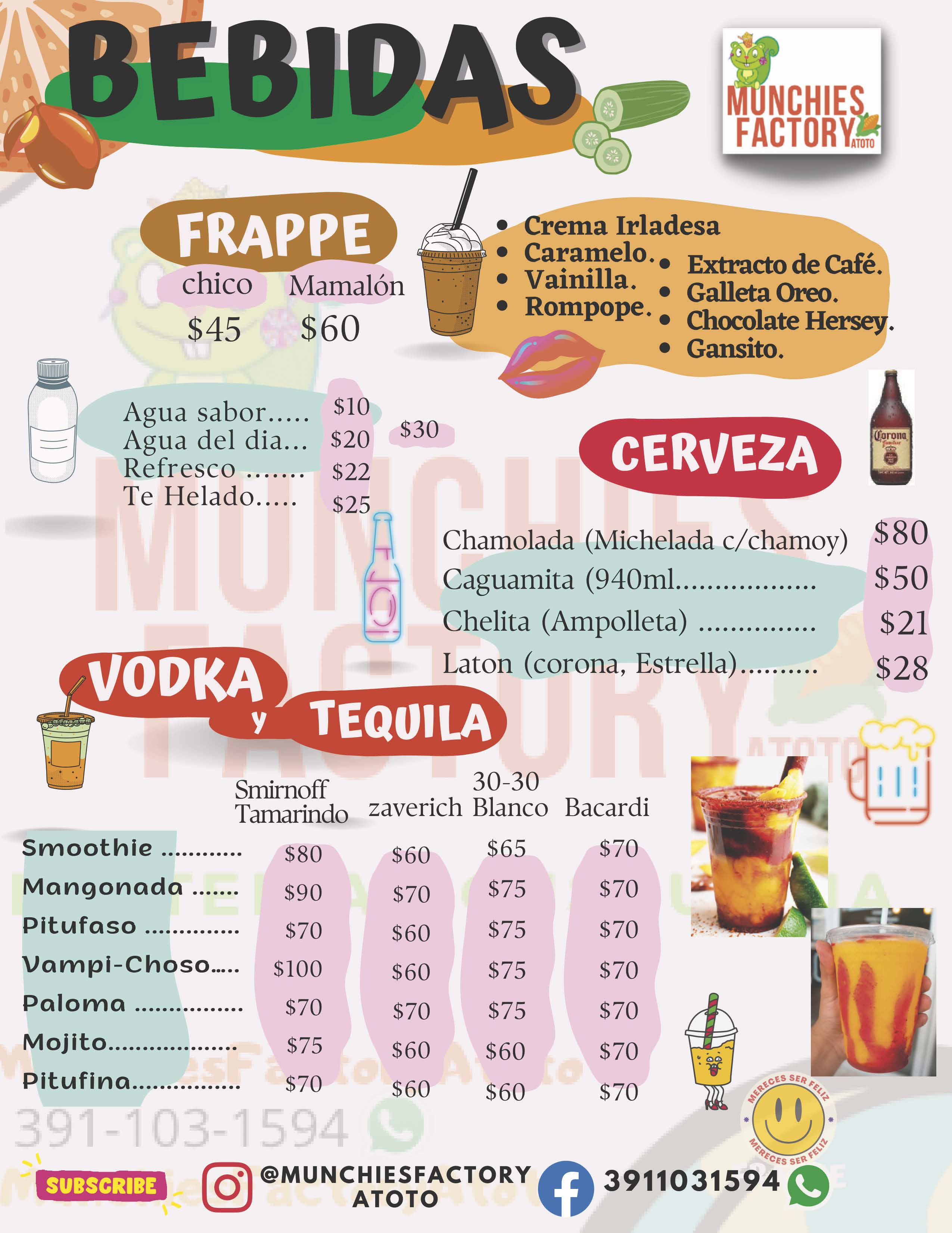 munchiesfactory menudigital23 bebidas