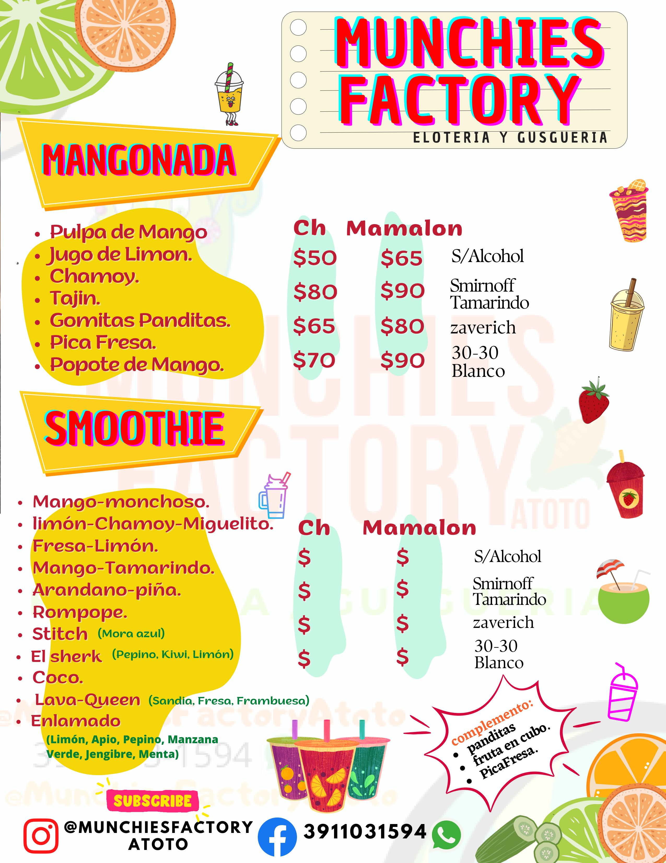 munchiesfactory menudigital23 bebidas
