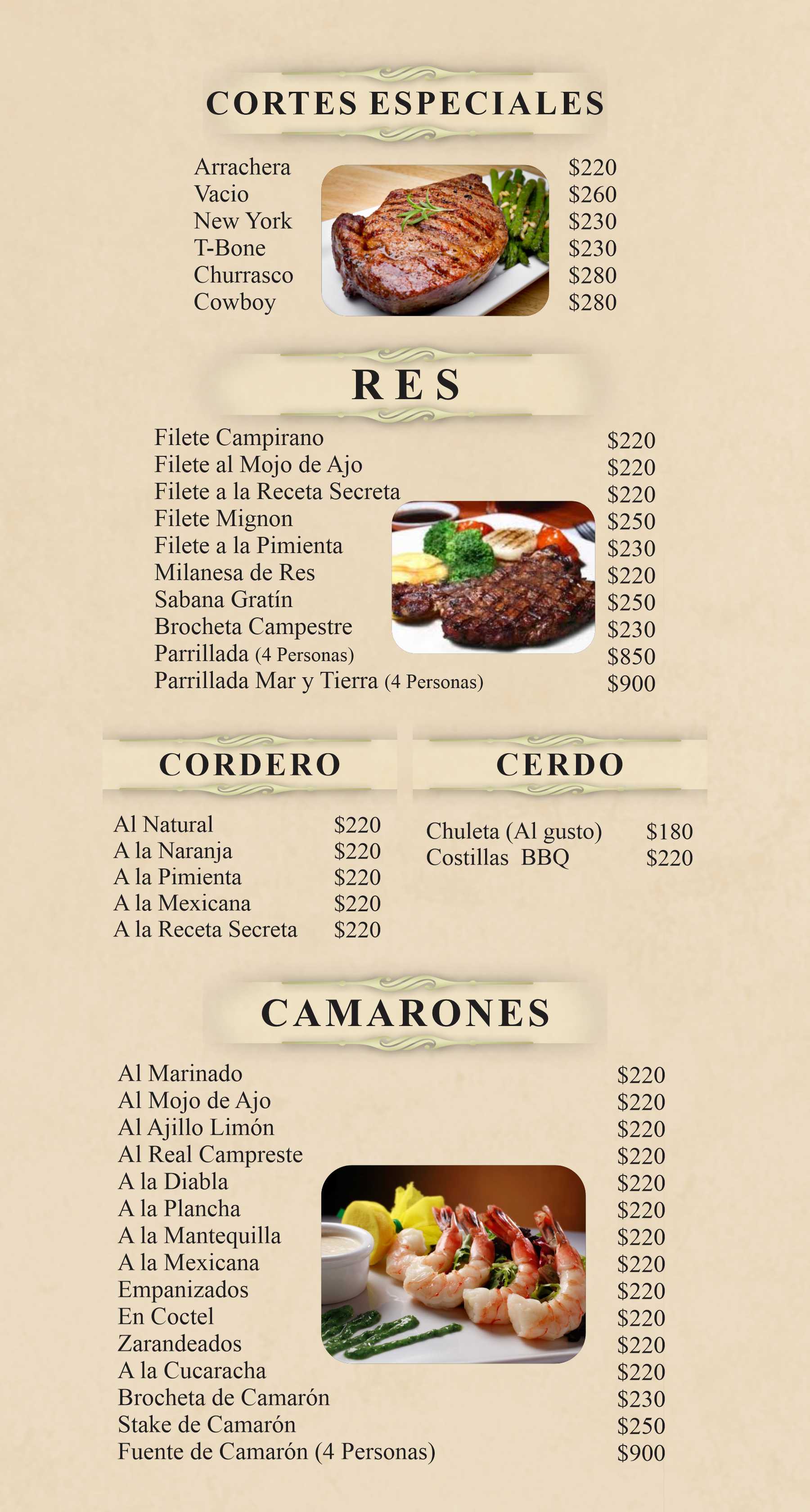 Menú digital - Real Campestre