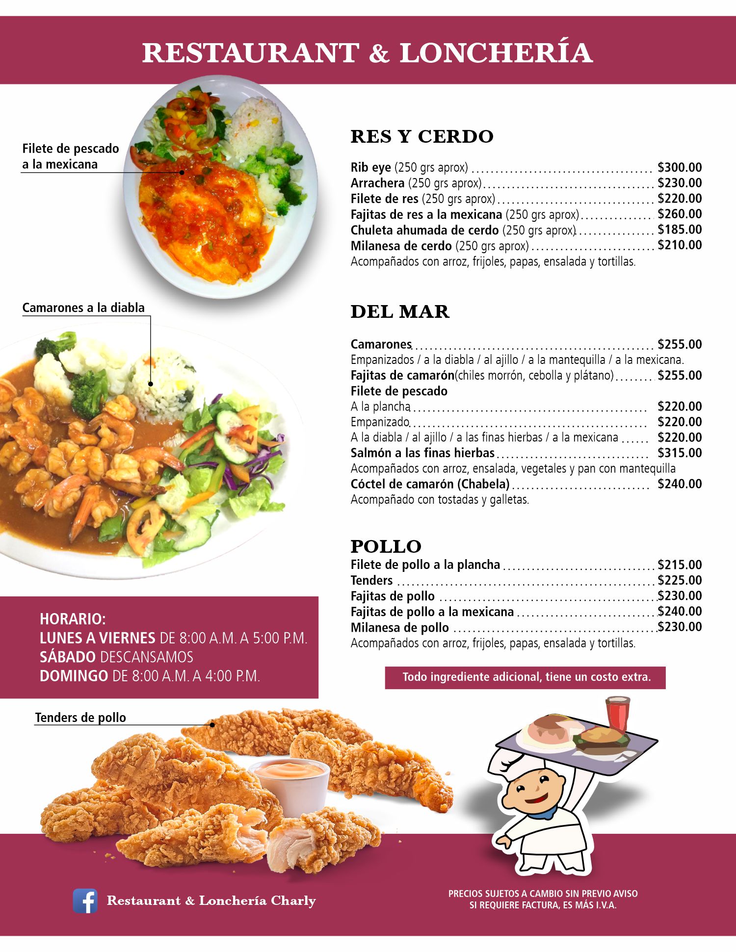 menu digital charly 2025