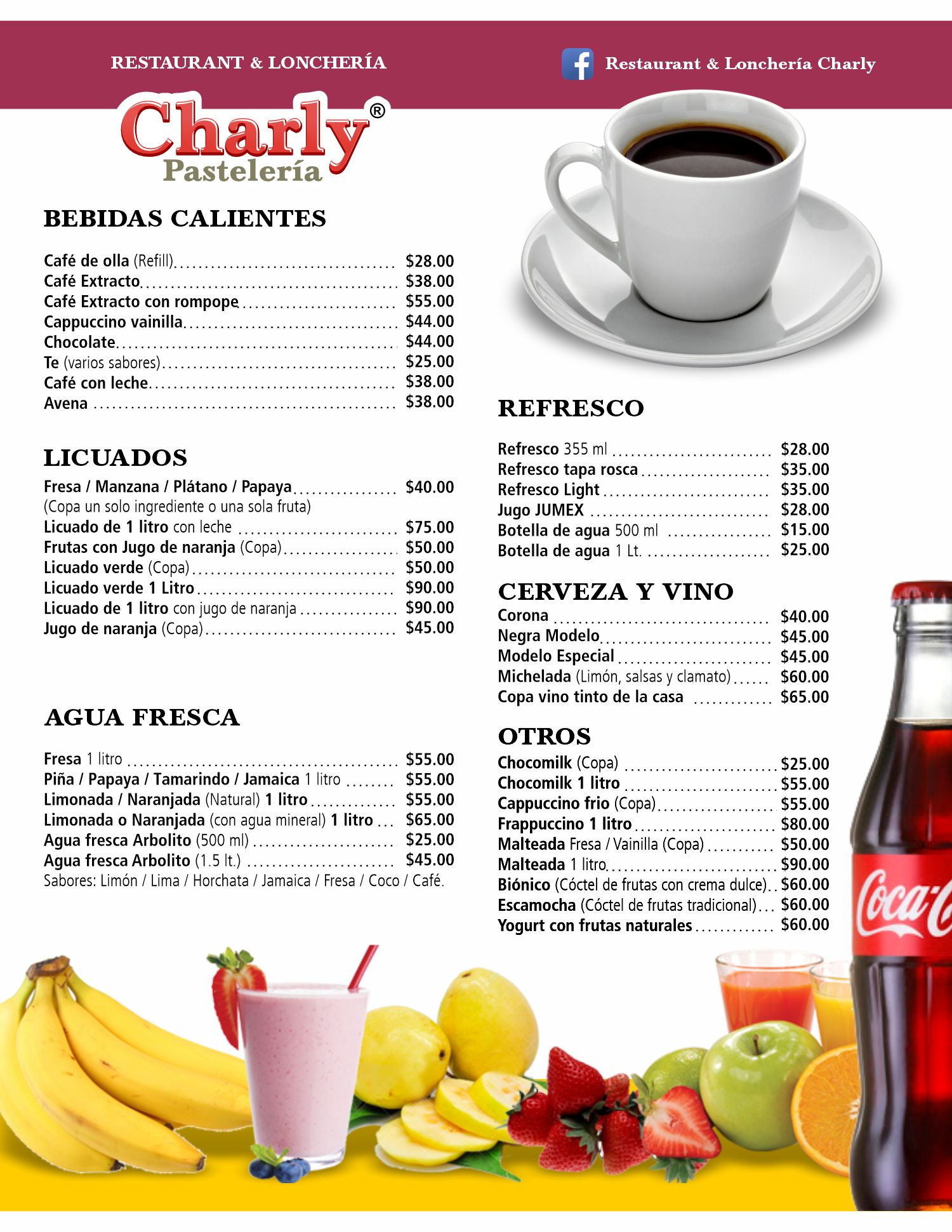 menu digital charly 2025