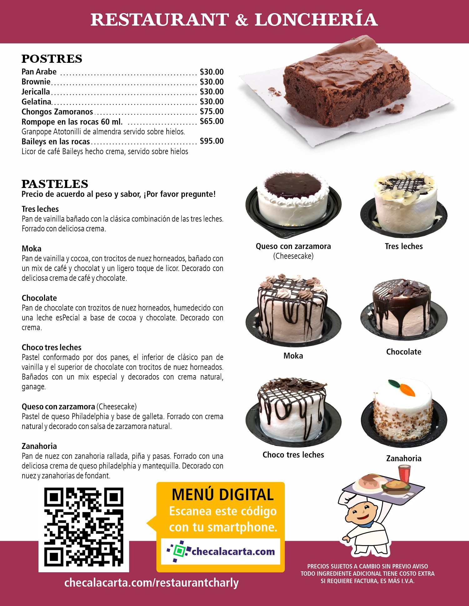 menu digital charly 2025